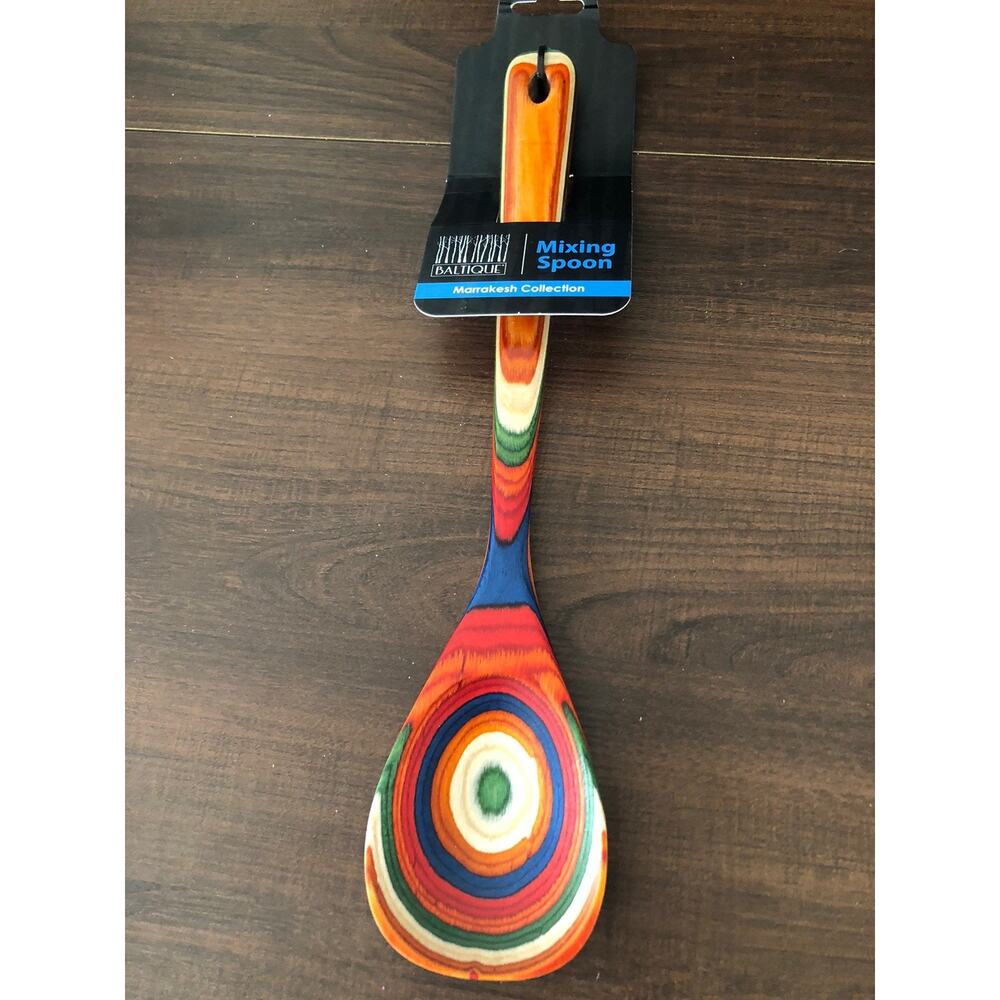 Baltique Marrakesh Collection Wooden Spoon Server New With Tags Beautiful